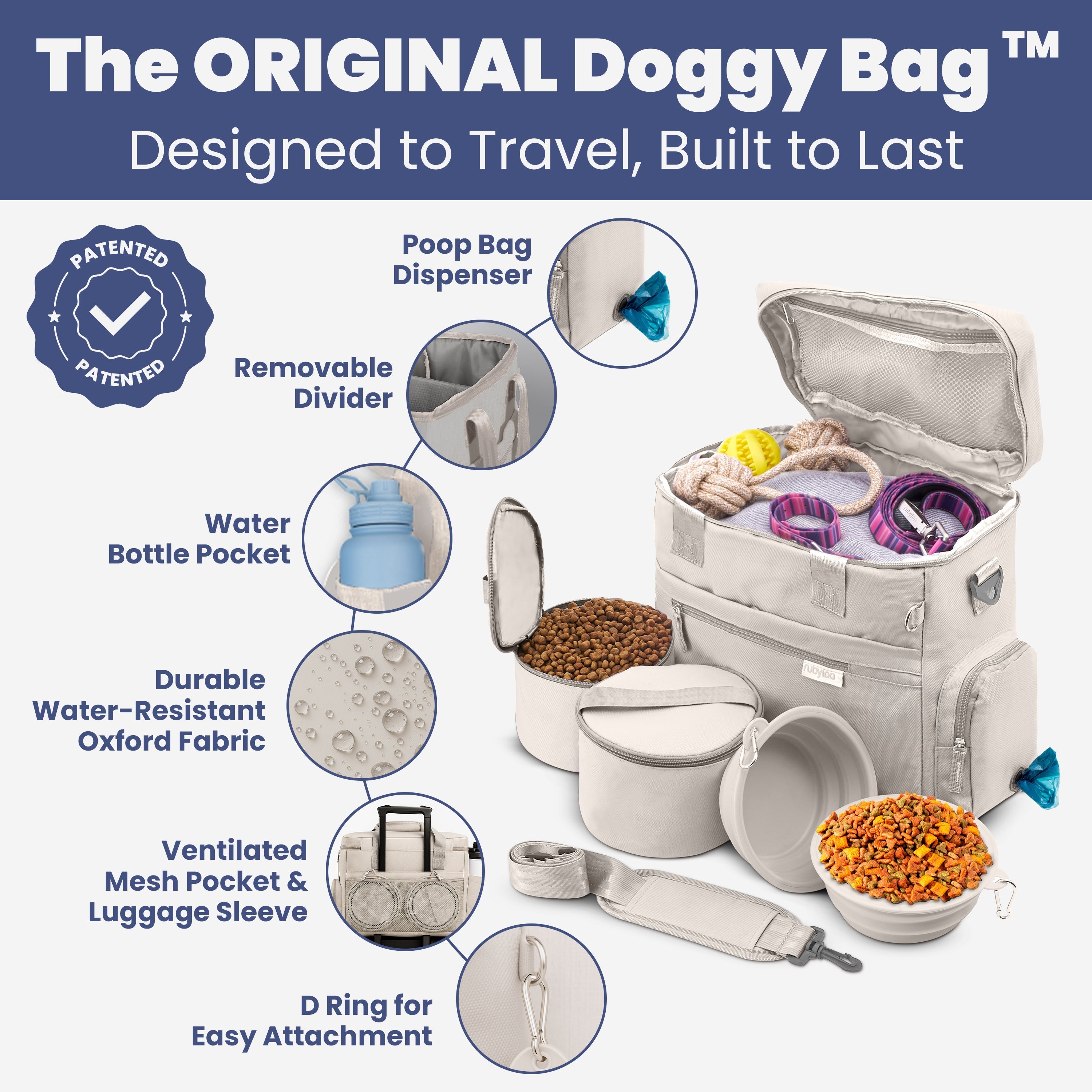 The Original Doggy Bag™ Dog Travel Bag for Supplies Dog Travel Bag for Supplies - Lazy Paper Club
