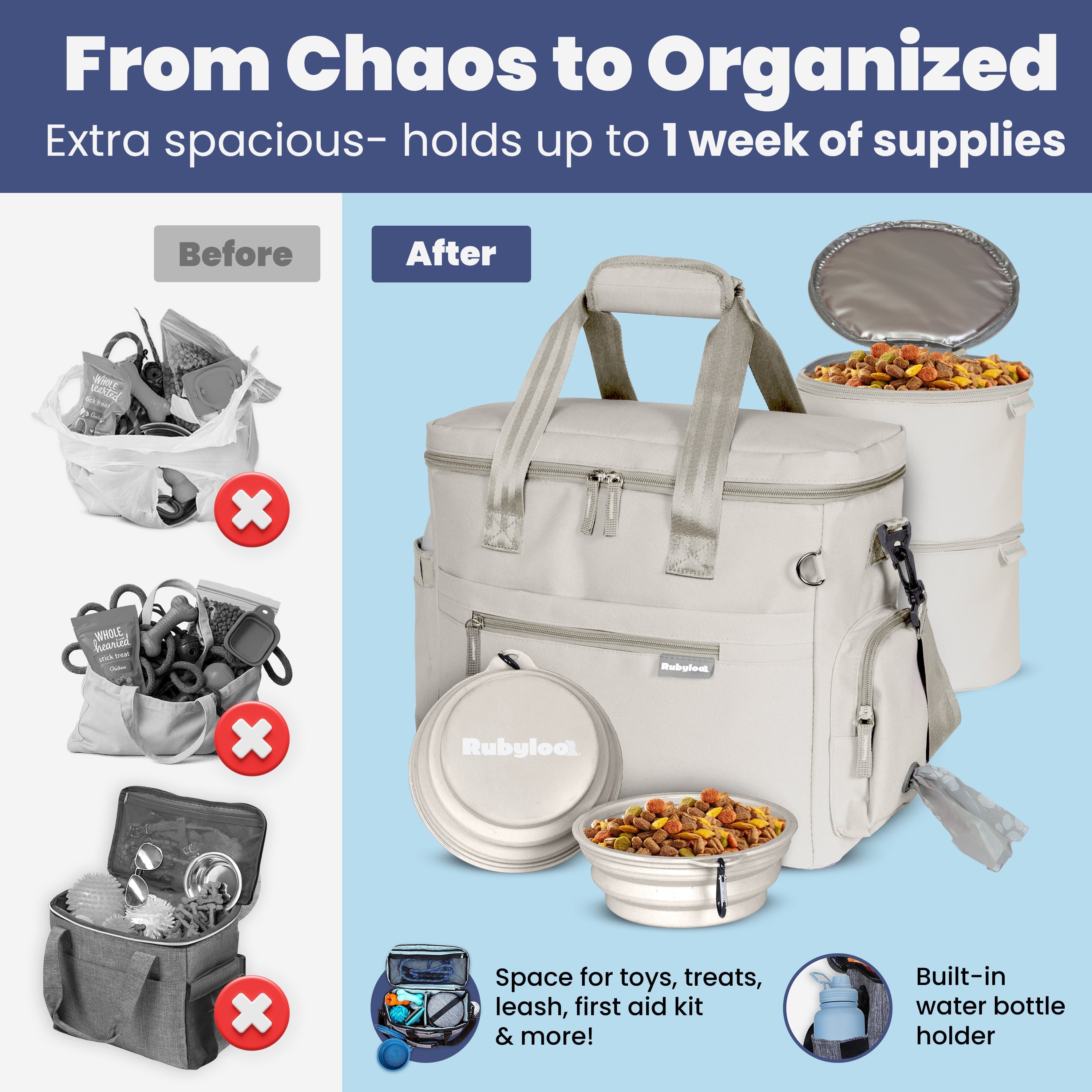 The Original Doggy Bag™ Dog Travel Bag for Supplies Dog Travel Bag for Supplies - Lazy Paper Club