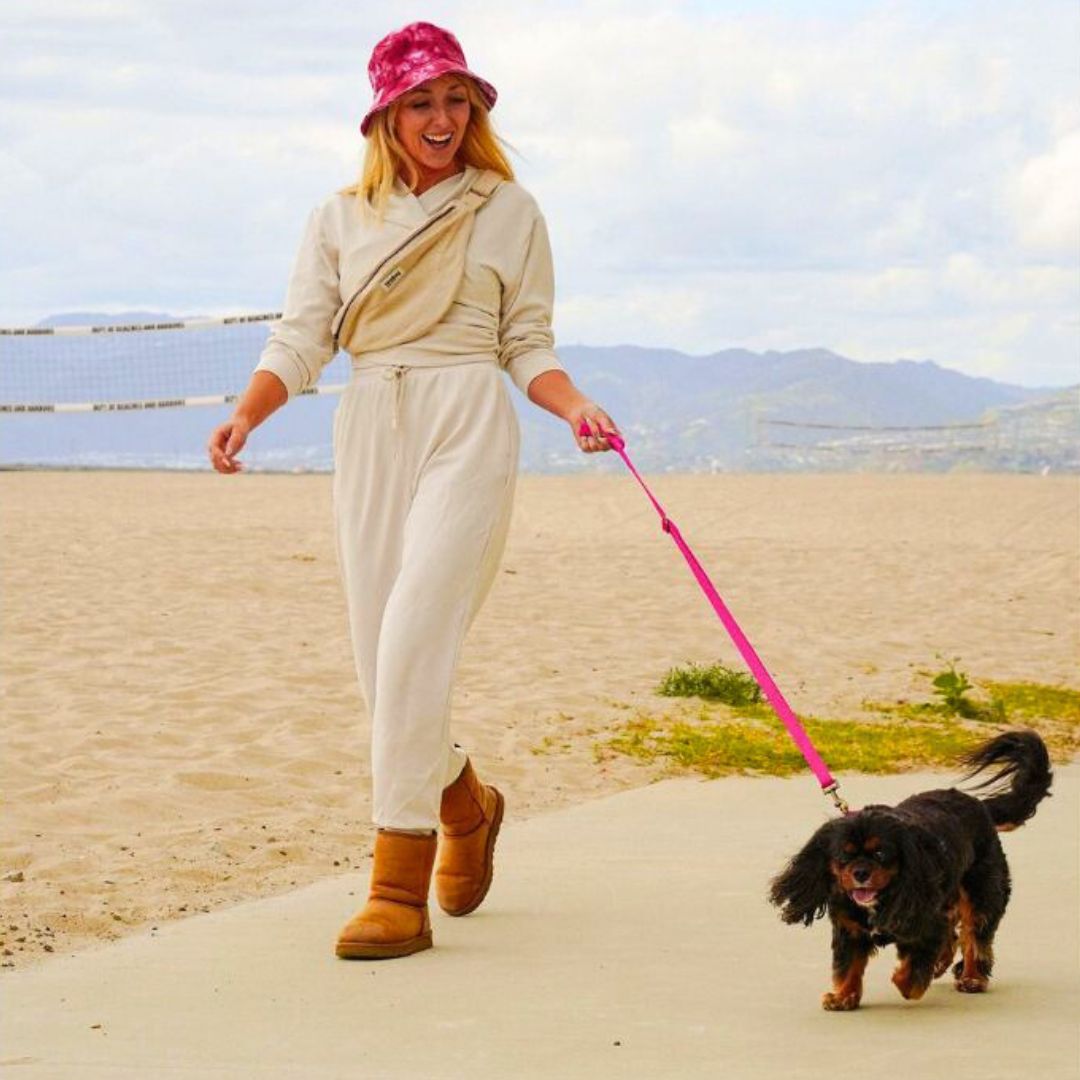 Tilley + Me Hemp Cotton Dog Leash - Durable, Sustainable, Adjustable, Lightweight & Soft-Malibu Collars + Leashes - Lazy Paper Club