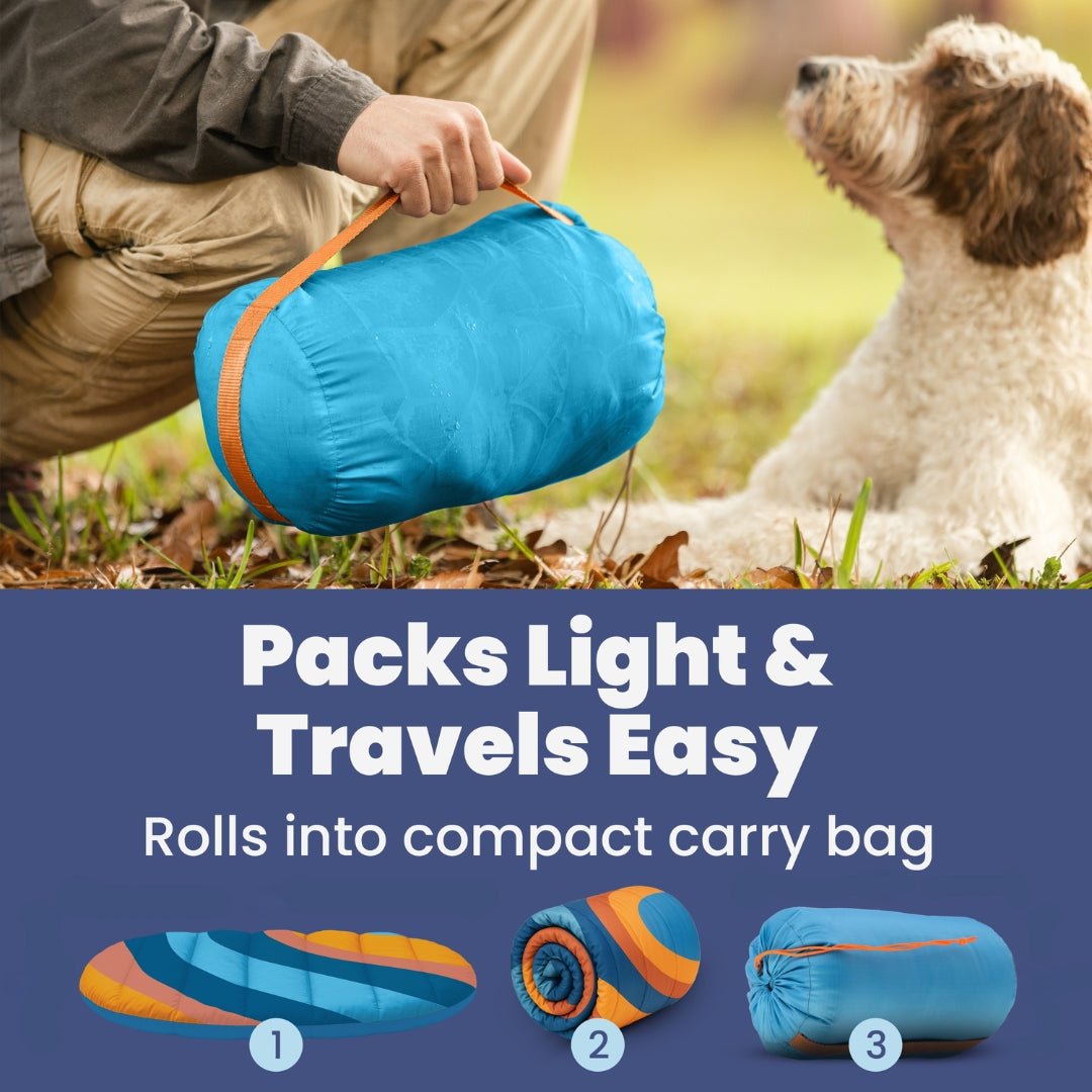 Travel Dog Bed - Foldable & Packable for Travel, Road Trip, Camping Travel Dog Bed - Lazy Paper Club