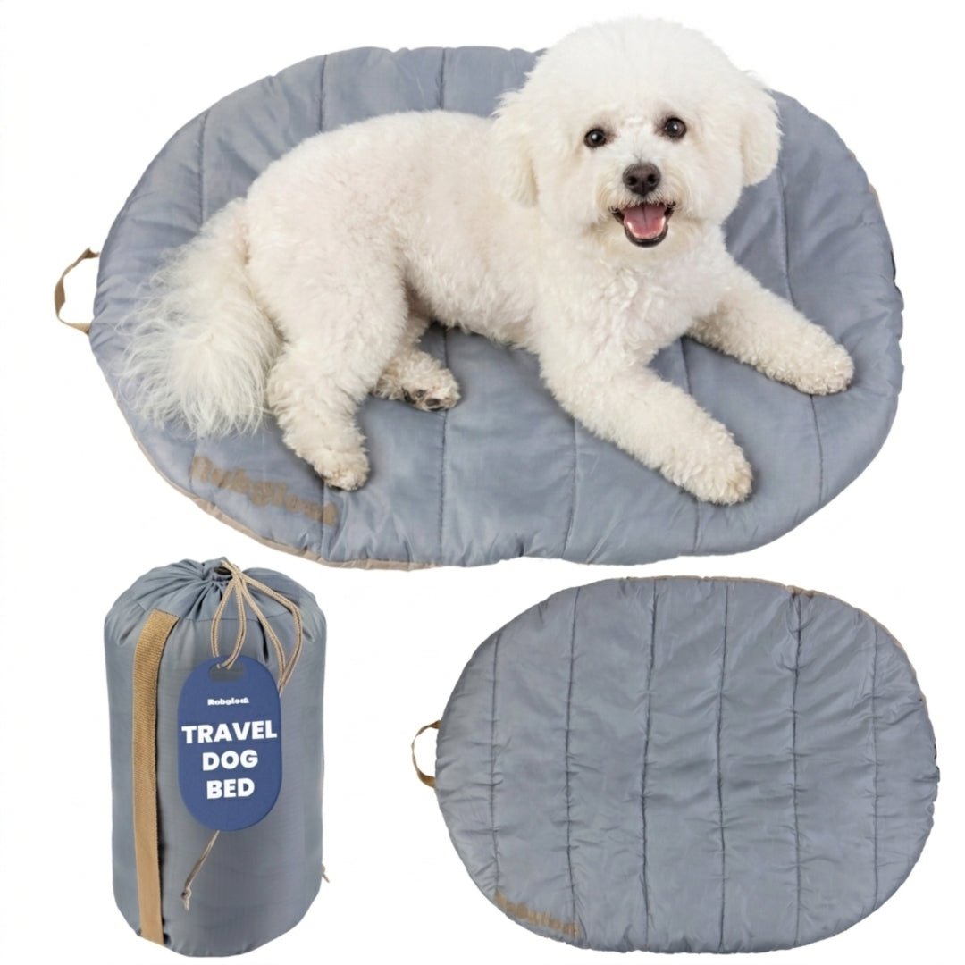 Travel Dog Bed - Foldable & Packable for Travel, Road Trip, Camping Travel Dog Bed - Lazy Paper Club