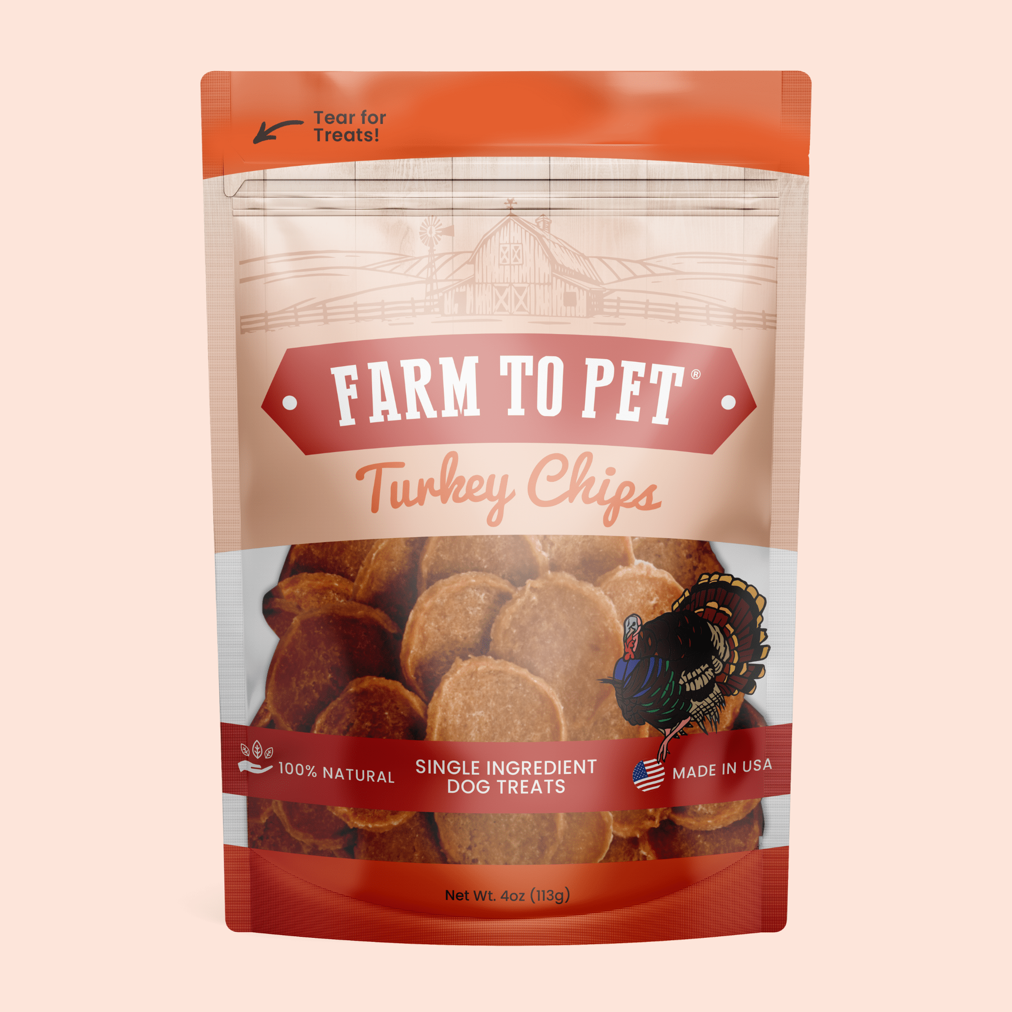 Turkey Chips for Dogs | All-Natural Single-Ingredient Healthy Dog Treats Chip - Lazy Paper Club