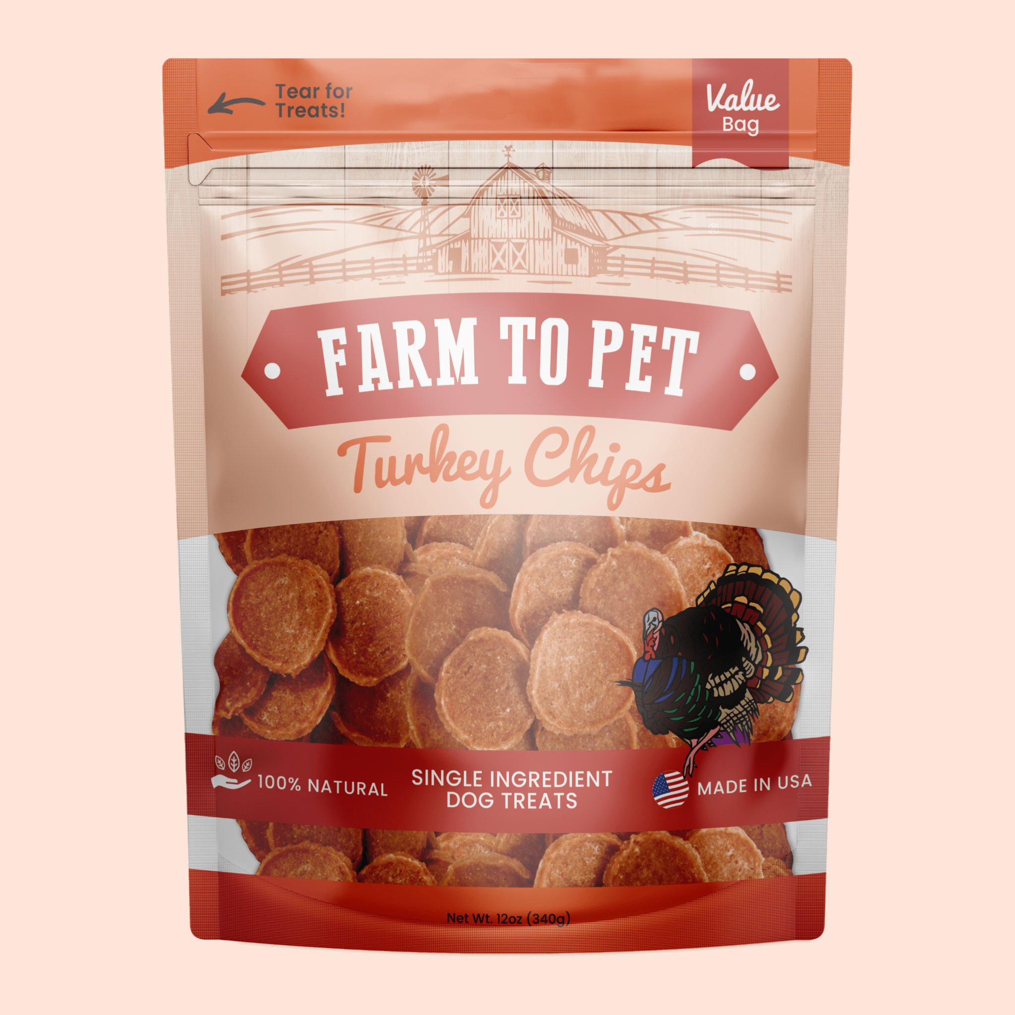 Turkey Chips for Dogs | All-Natural Single-Ingredient Healthy Dog Treats Chip - Lazy Paper Club