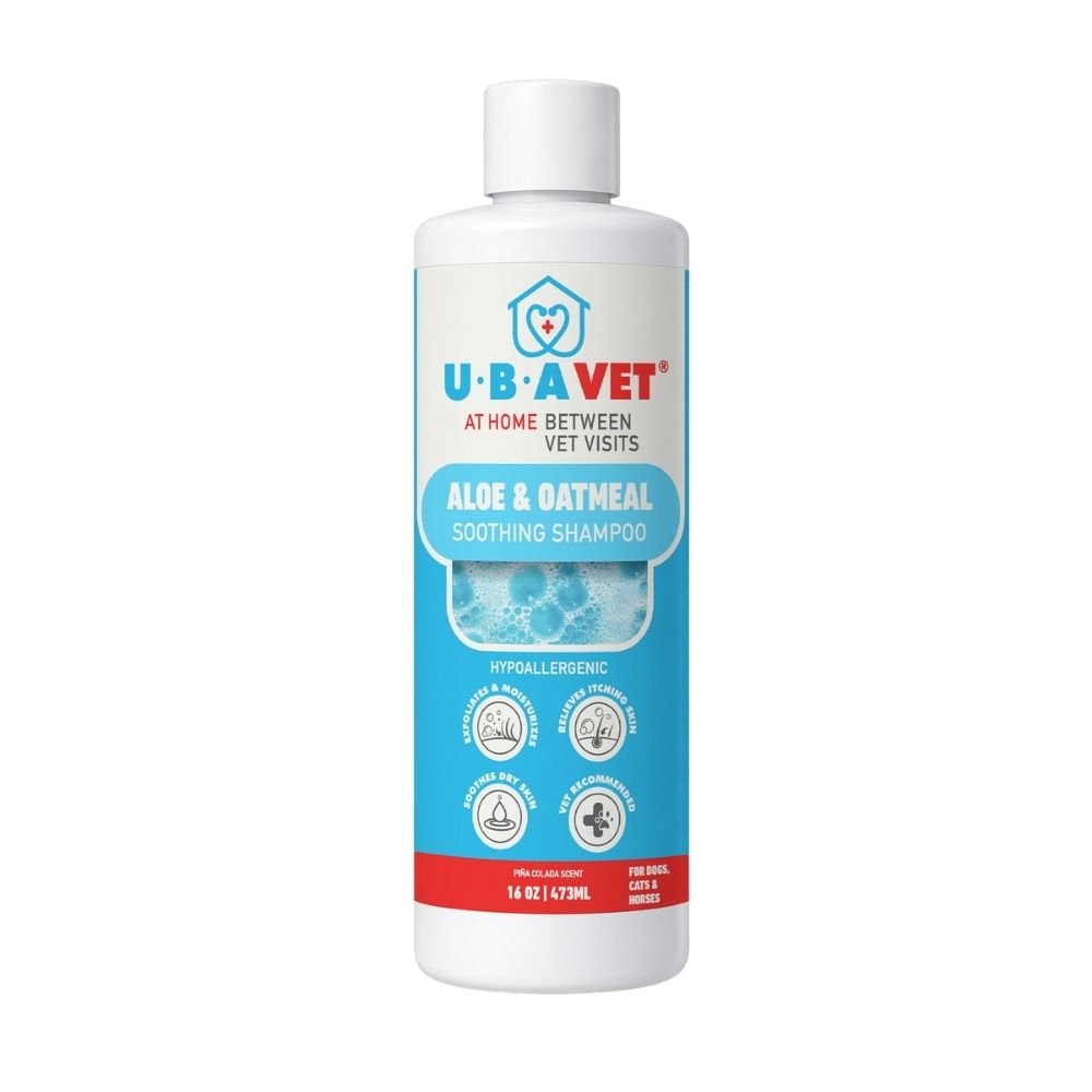 UBAVET Aloe & Oatmeal Shampoo for Dogs & Cats – Gentle, Moisturizing Cleanser for Sensitive Skin (16.9 fl oz / 500ml) Shampoo - Lazy Paper Club