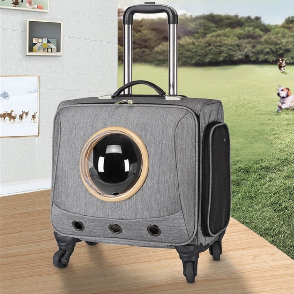 Universal-wheel Portable Pet Travel Carrier 0 - Lazy Paper Club