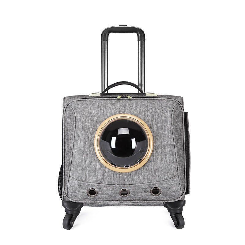 Universal-wheel Portable Pet Travel Carrier 0 - Lazy Paper Club