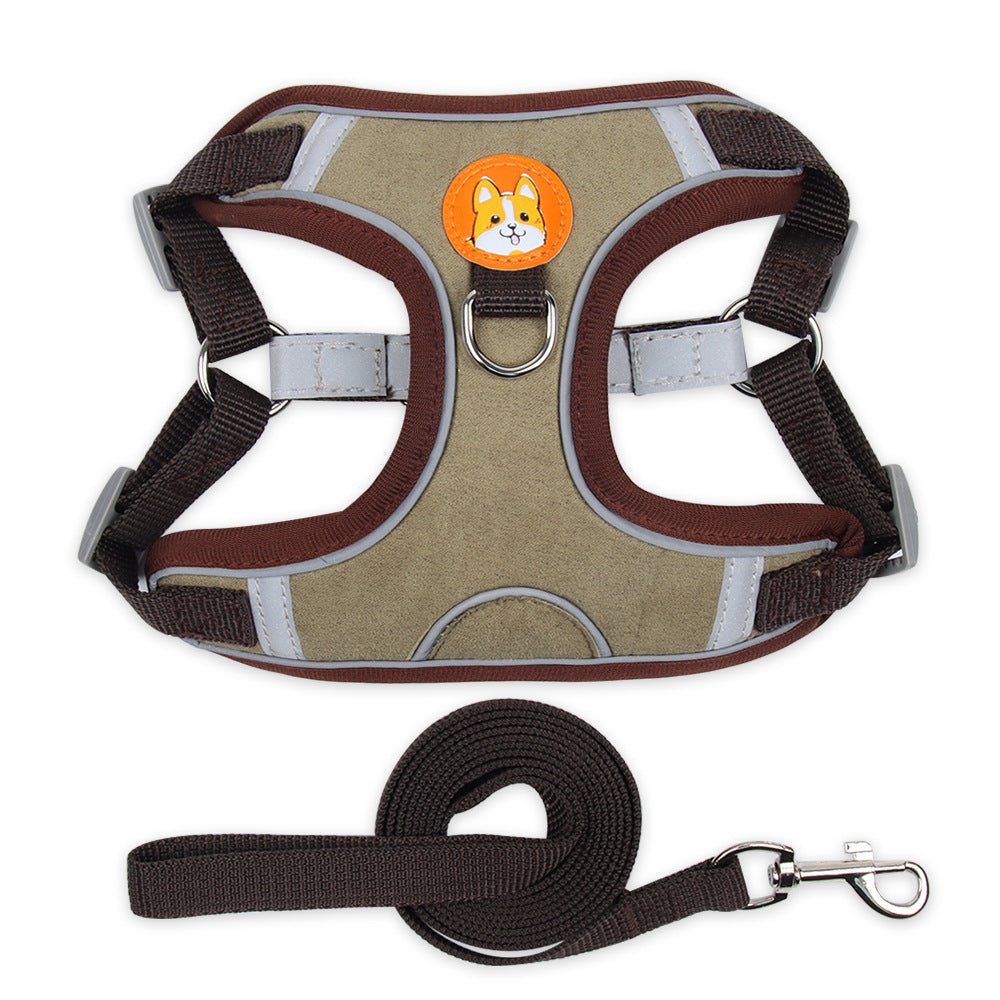 Vest Type Dog Harness Small Leash Reflective 0 - Lazy Paper Club
