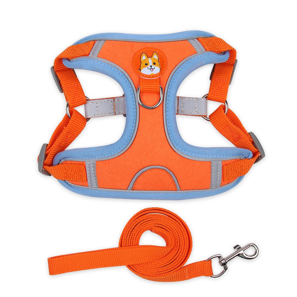 Vest Type Dog Harness Small Leash Reflective 0 - Lazy Paper Club
