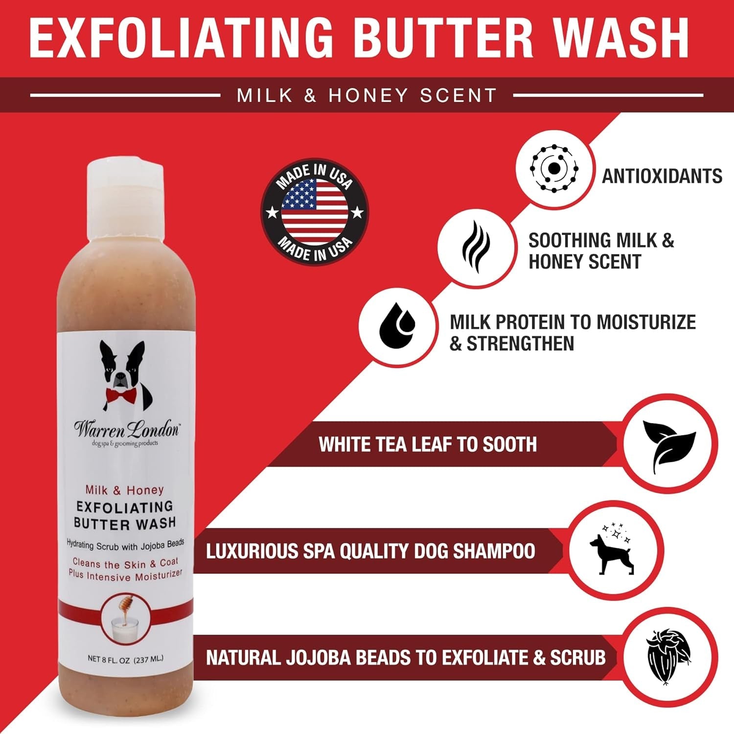 Warren London Dog Shampoo Conditioner Combo Detangler Moisturizer 8oz - Lazy Paper Club