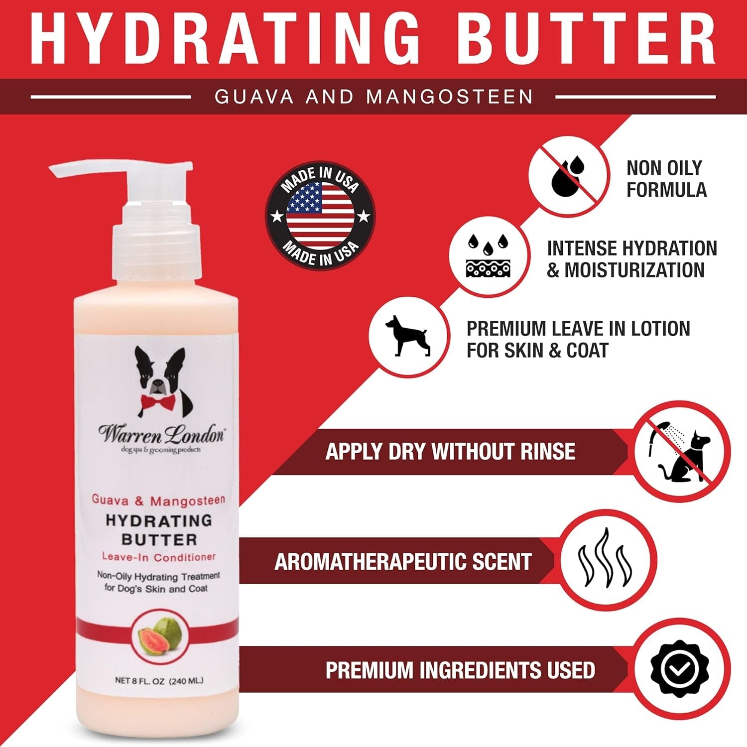 Warren London Dog Shampoo Conditioner Combo Detangler Moisturizer 8oz - Lazy Paper Club