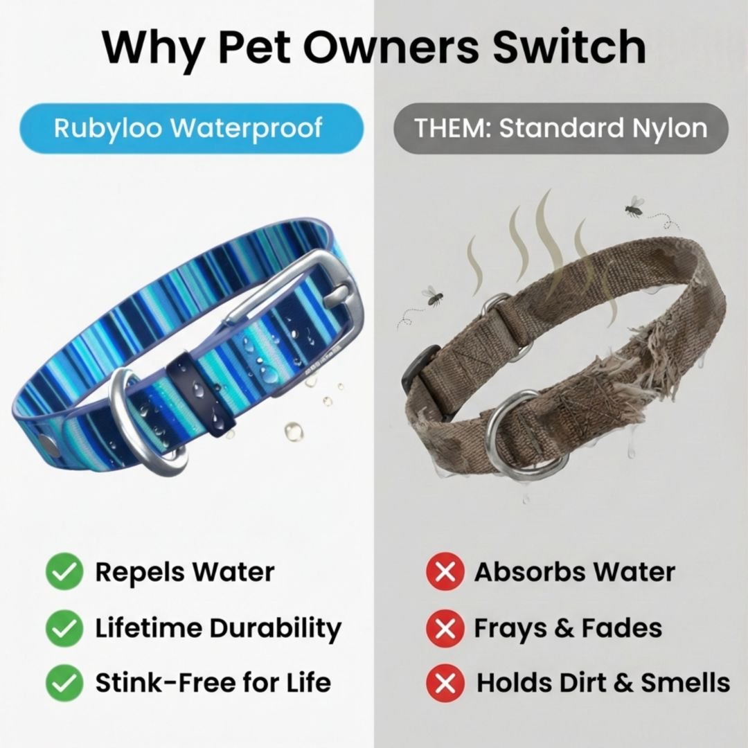 Waterproof Dog Collars – Washable Dog Collar, Stink-Proof & Durable Collar & Leashes - Lazy Paper Club