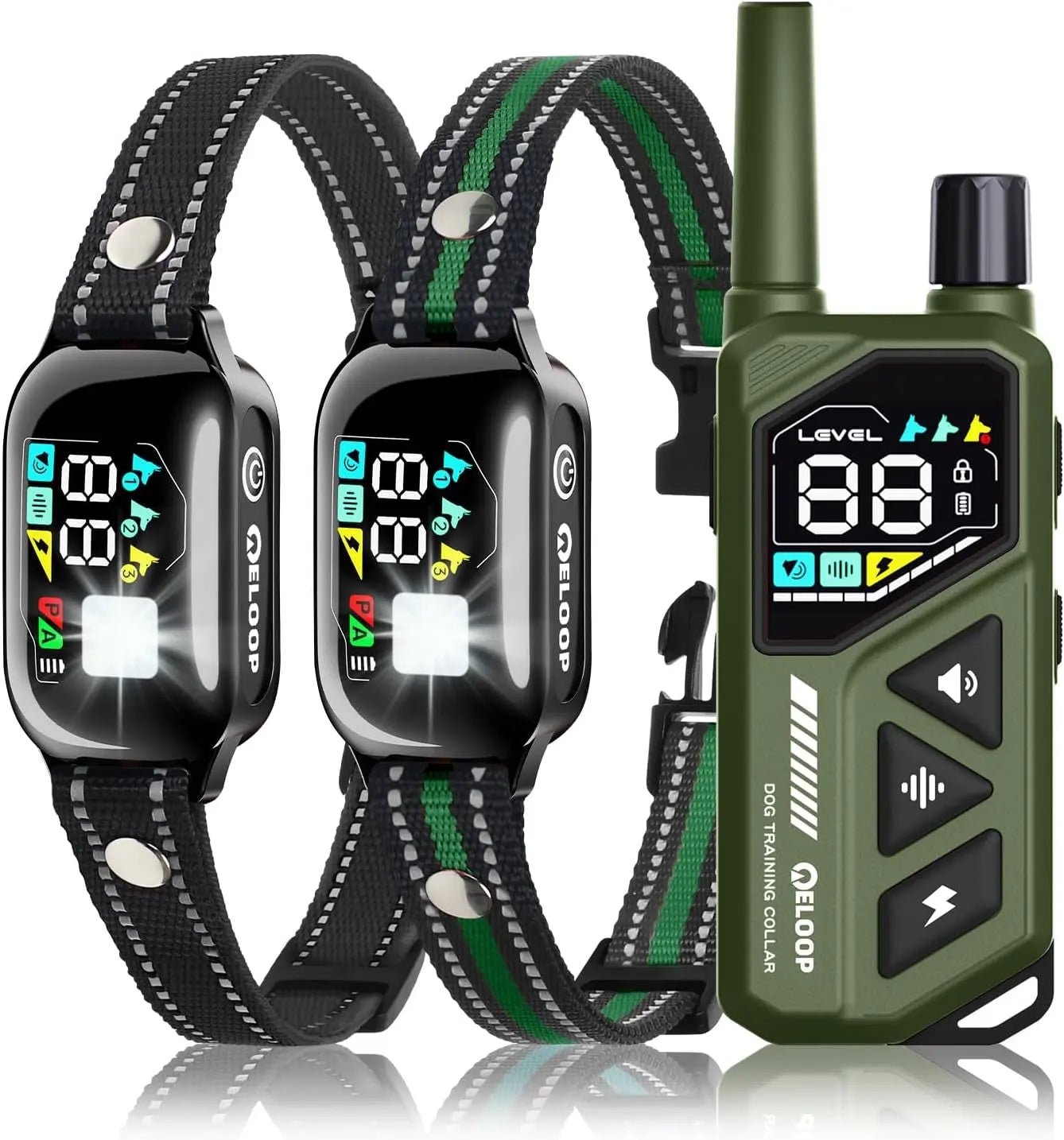Waterproof Dog Shock Collar for up to 3 Dogs 3300FT AI Bark IPX7 Rechargeable - Lazy Paper Club