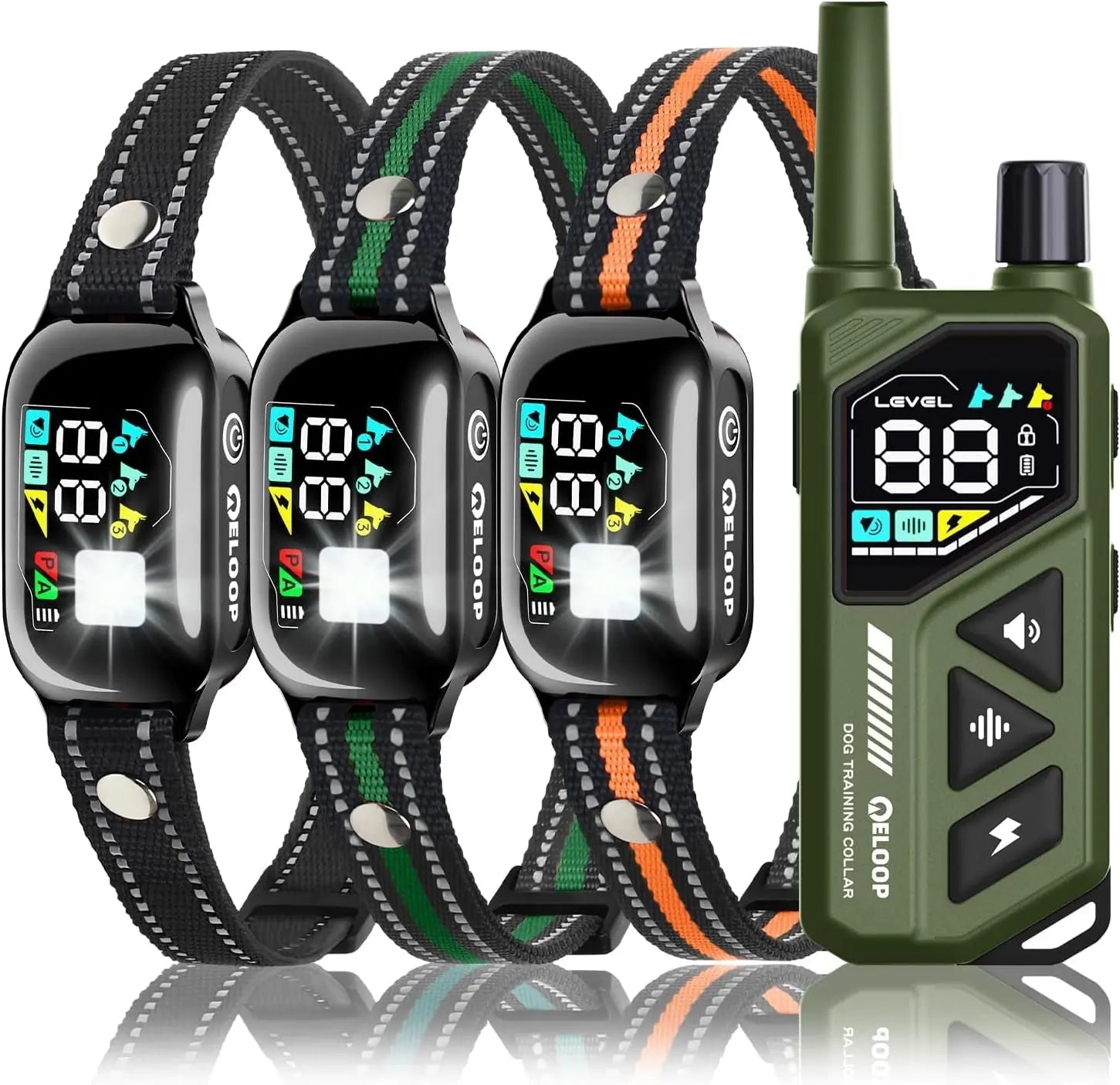 Waterproof Dog Shock Collar for up to 3 Dogs 3300FT AI Bark IPX7 Rechargeable - Lazy Paper Club