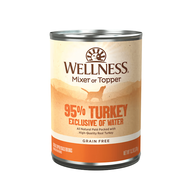 Wellness Adult 95% Turkey Wet Dog Food (13.2oz) Wet Dog Food - Lazy Paper Club