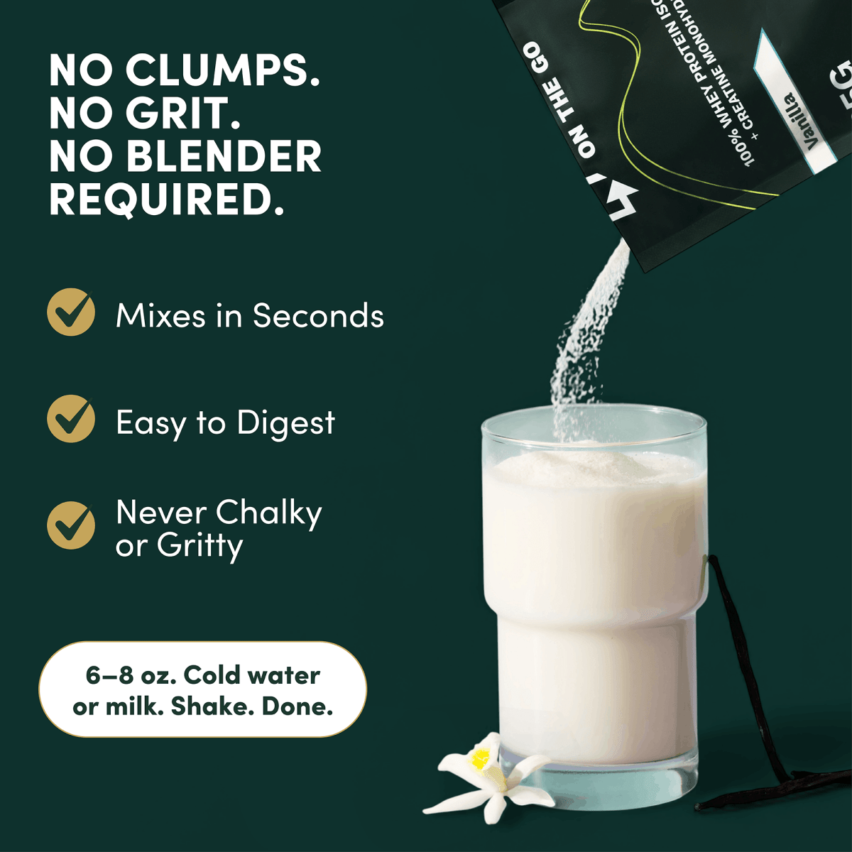 Whey Protein Isolate with Creatine | Single-Serve Packets - Lazy Paper Club