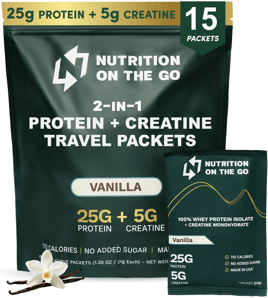 Whey Protein Isolate with Creatine | Single-Serve Packets - Lazy Paper Club