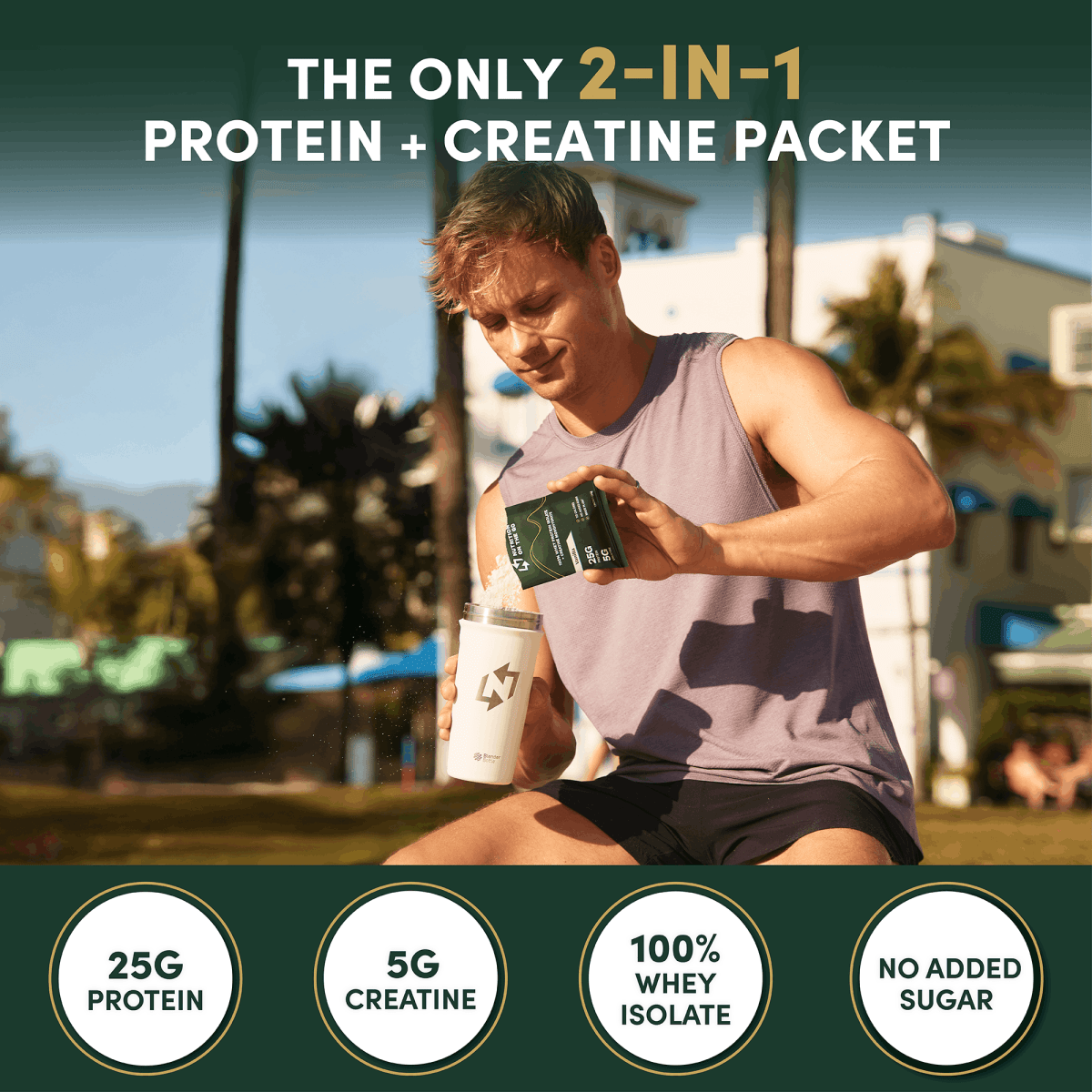Whey Protein Isolate with Creatine | Single-Serve Packets - Lazy Paper Club