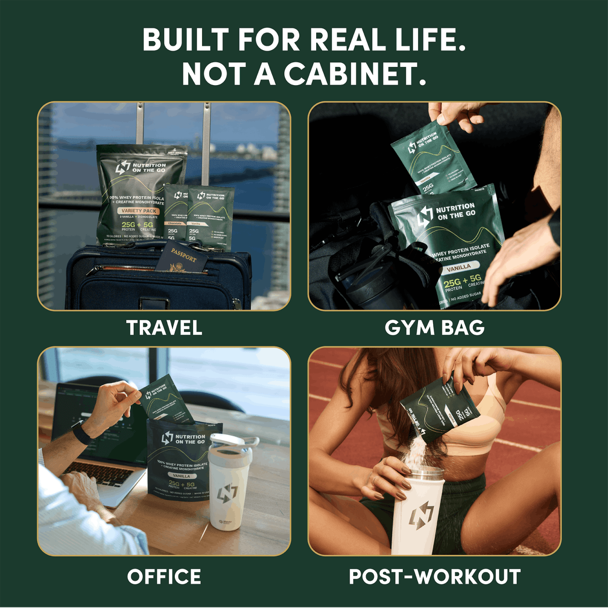 Whey Protein Isolate with Creatine | Single-Serve Packets - Lazy Paper Club