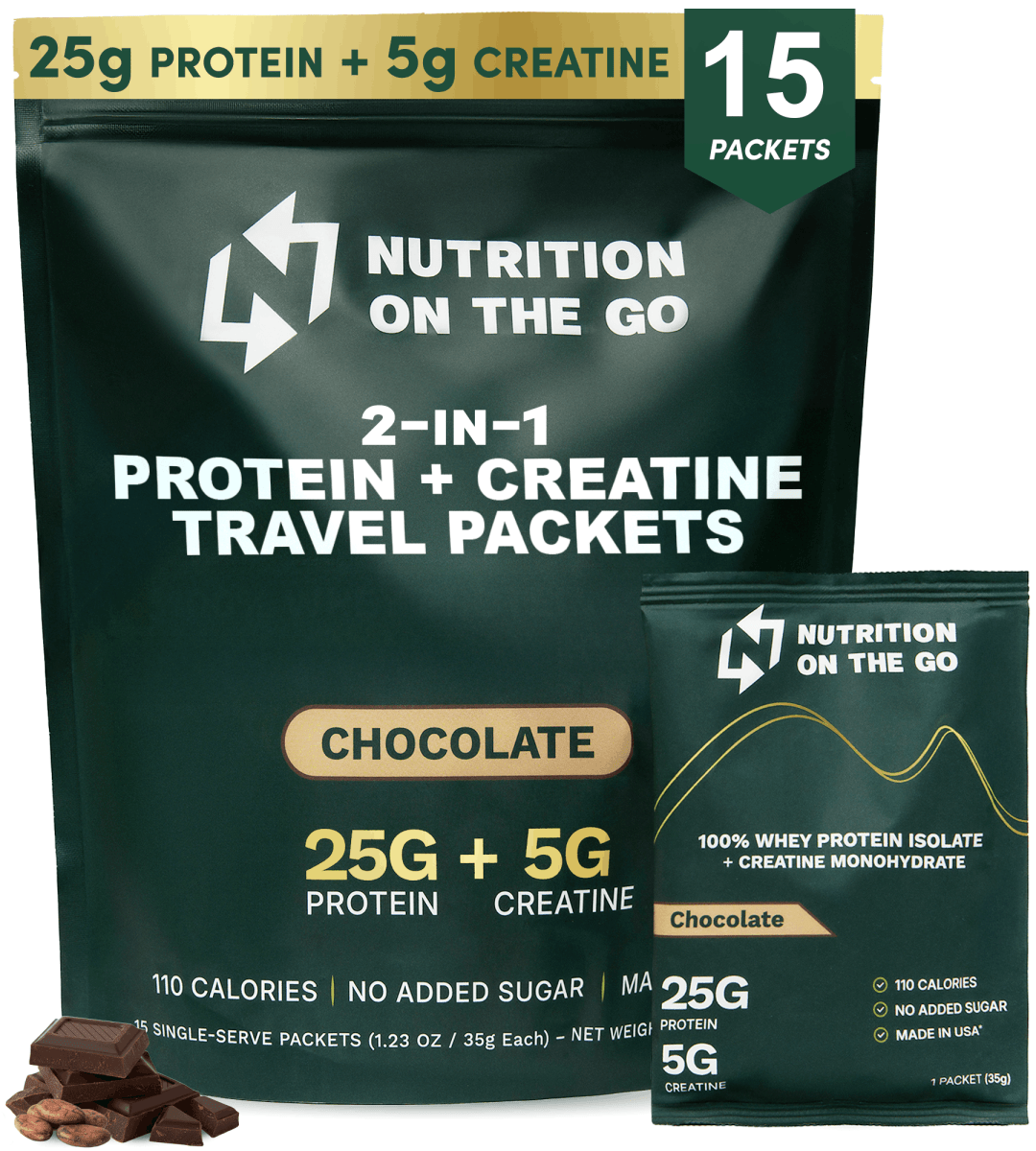 Whey Protein Isolate with Creatine | Single-Serve Packets - Lazy Paper Club