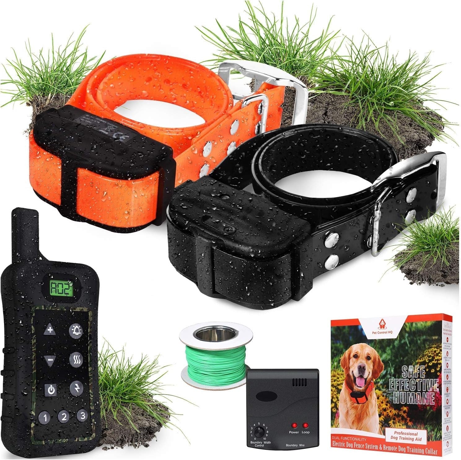 Wireless Dog Fence System Electric Collar Remote Underground 2 Dogs - Lazy Paper Club