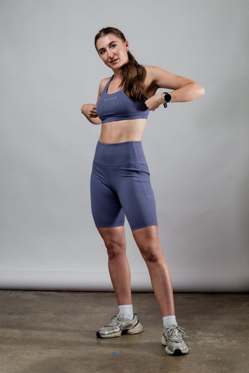 Women's SOHO Cross Back Sports Bra (Lilac Mist) Sports Bra - Lazy Paper Club