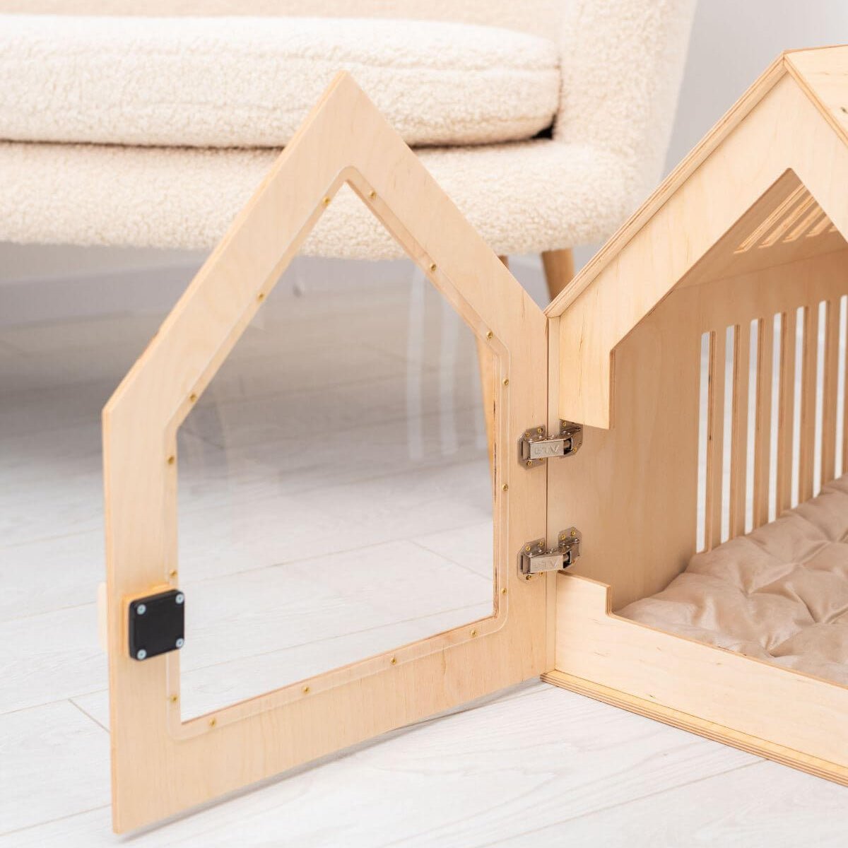 Wooden Indoor Dog House Pet House - Lazy Paper Club