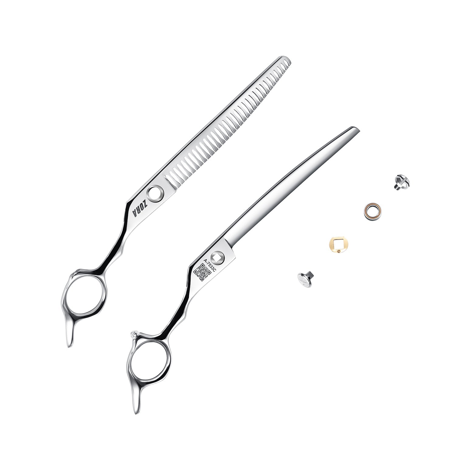 Zora Pet Grooming Curved Blender Shear - Model A-7533C - Lazy Paper Club